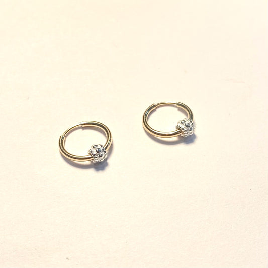 Boucles d'oreilles dormeuses avec perle argent ou or