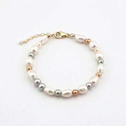 Bracelet en perles baroques de couleur