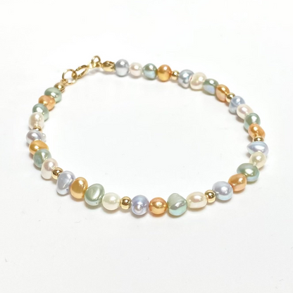 Bracelet en perles d'eau douce de couleur