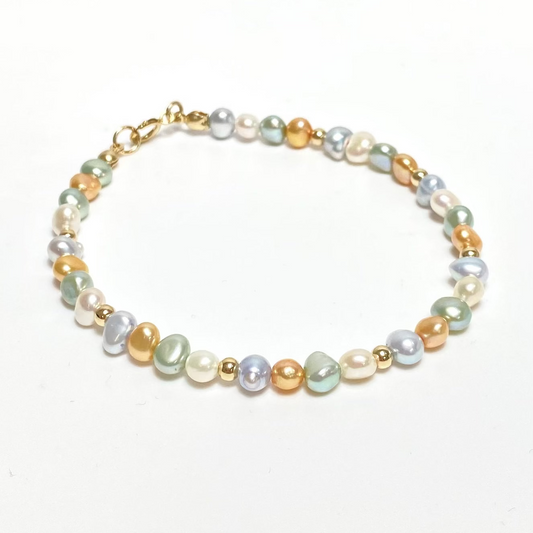 Bracelet en perles d'eau douce de couleur