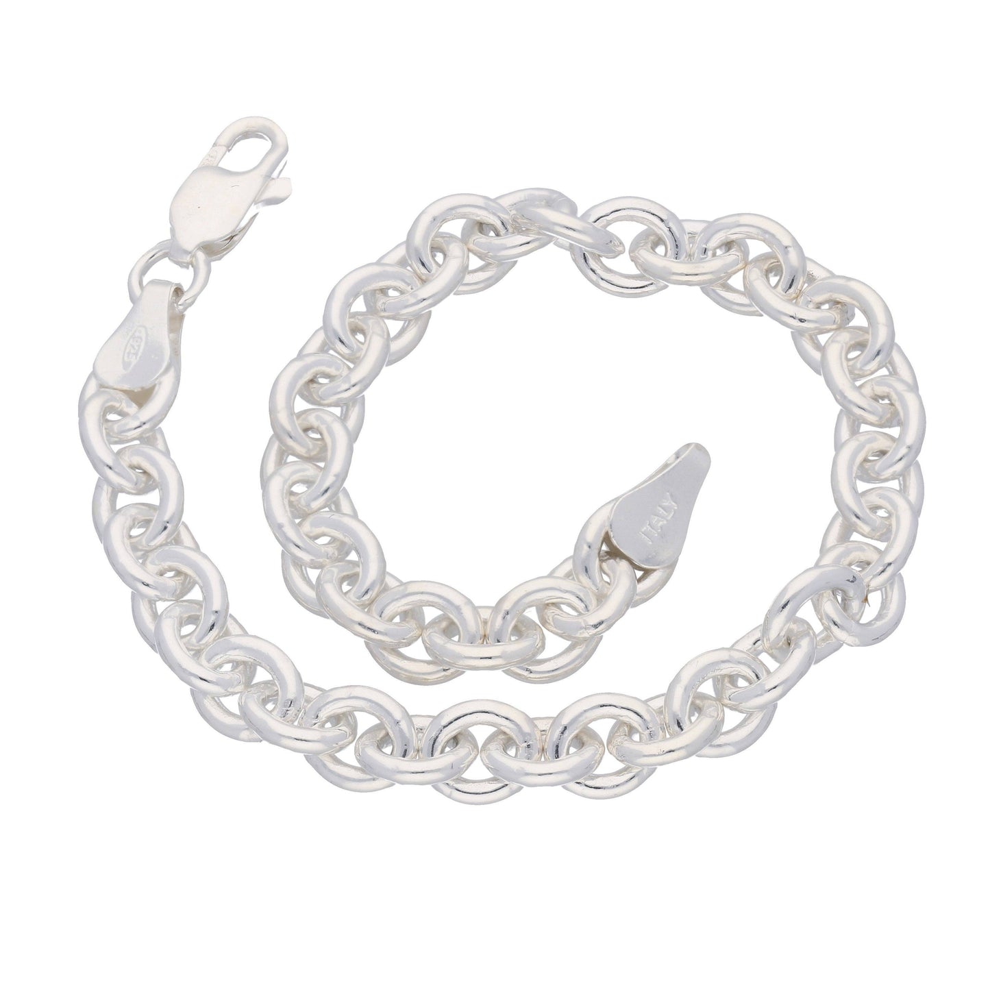 Bracelet à maillons torsadés, argent sterling.