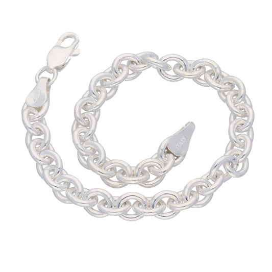 Bracelet à maillons torsadés, argent sterling.