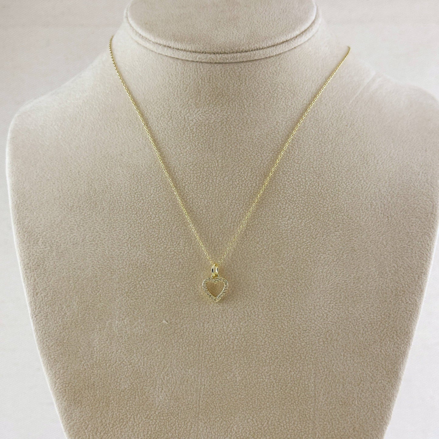 Collier cœur en gold filled 18 carats avec zircone cubique (CZ)