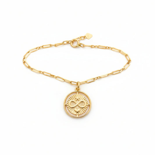 Collier avec breloque amour infini en or rempli 18 carats