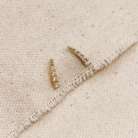Boucles d'oreilles à tige Mini Climber CZ