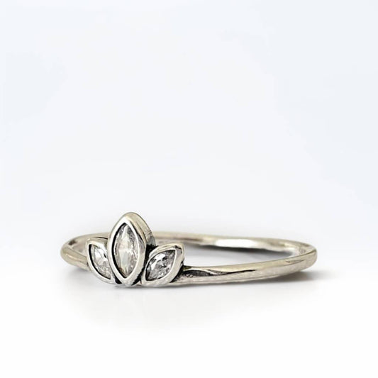 LOTUS | Bague en argent sterling 925 et zircons