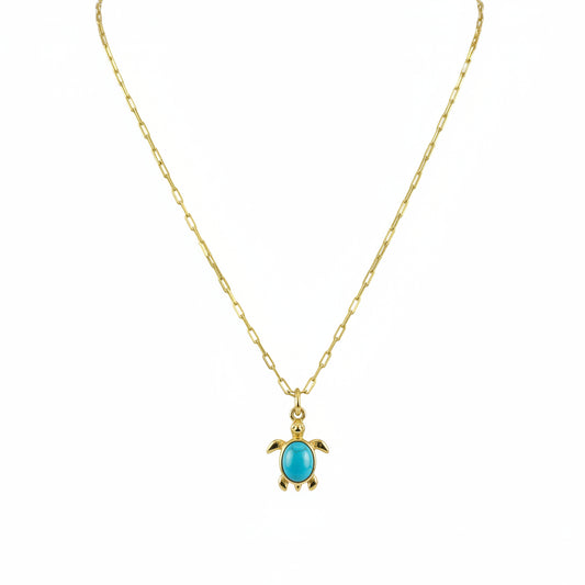 Breloque tortue de mer en or rempli