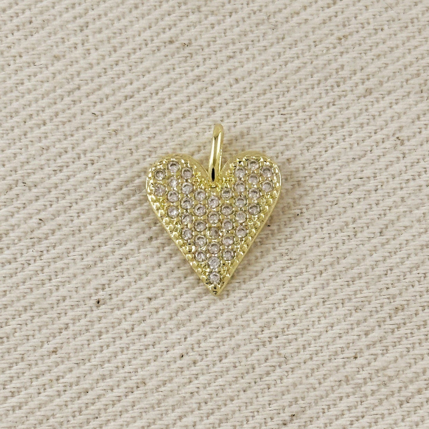 Pendentif cœur en or rempli 18K avec zircone cubique colorée