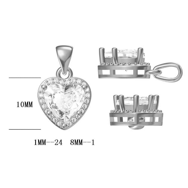 Collier pendentif coeur argent