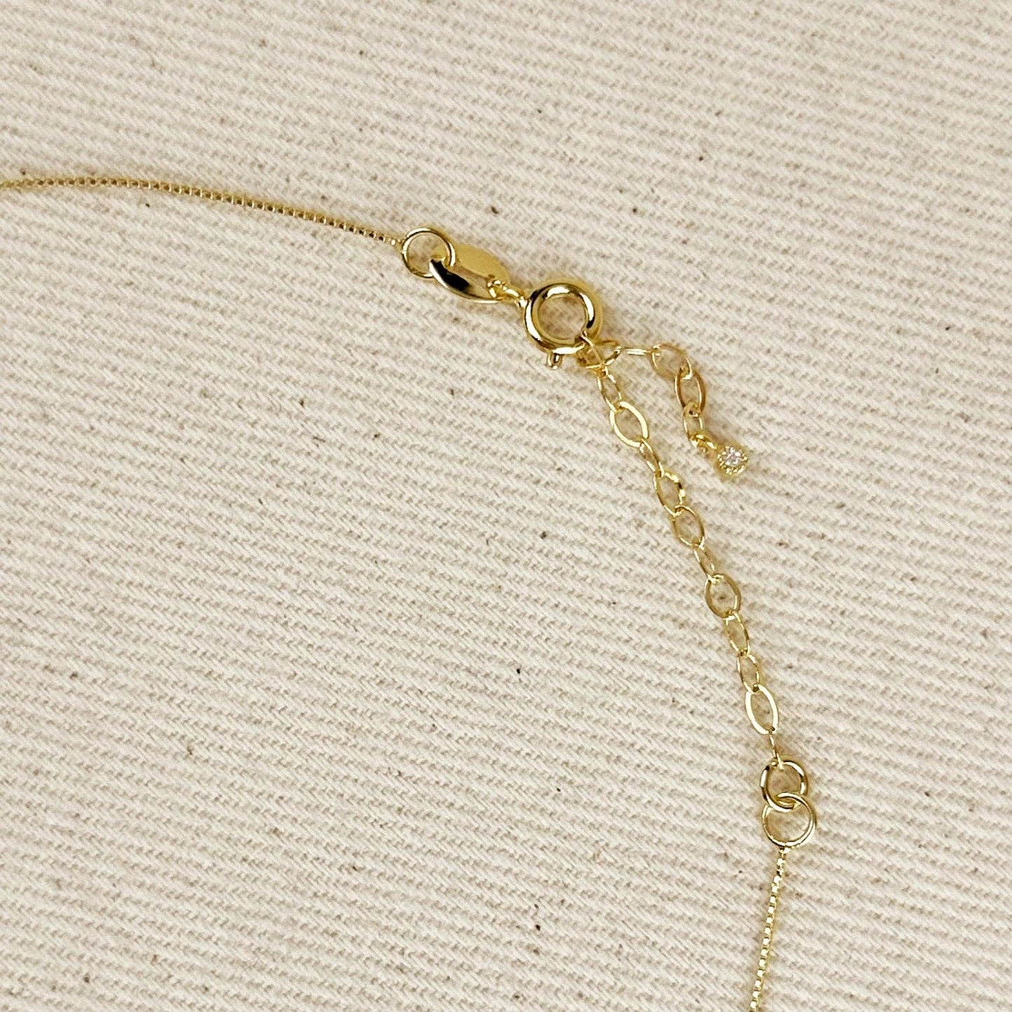 Collier Solitaire Mini CZ en Or Rempli 18k