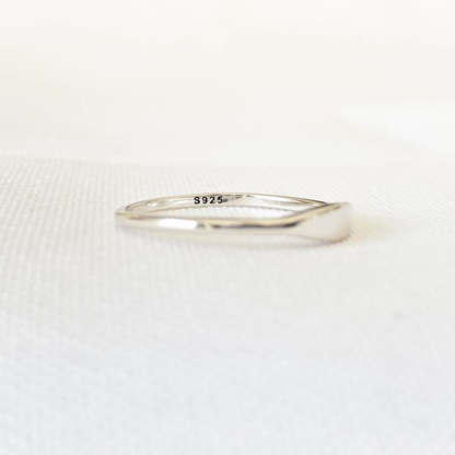 Bague minimaliste FLOW - Argent Sterling 925