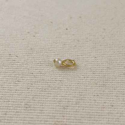 Breloque perle d'eau douce en or rempli 18 carats