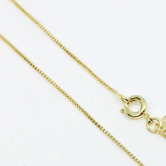 Chaîne fine en or rempli 18 carats, 0,85 mm d'épaisseur