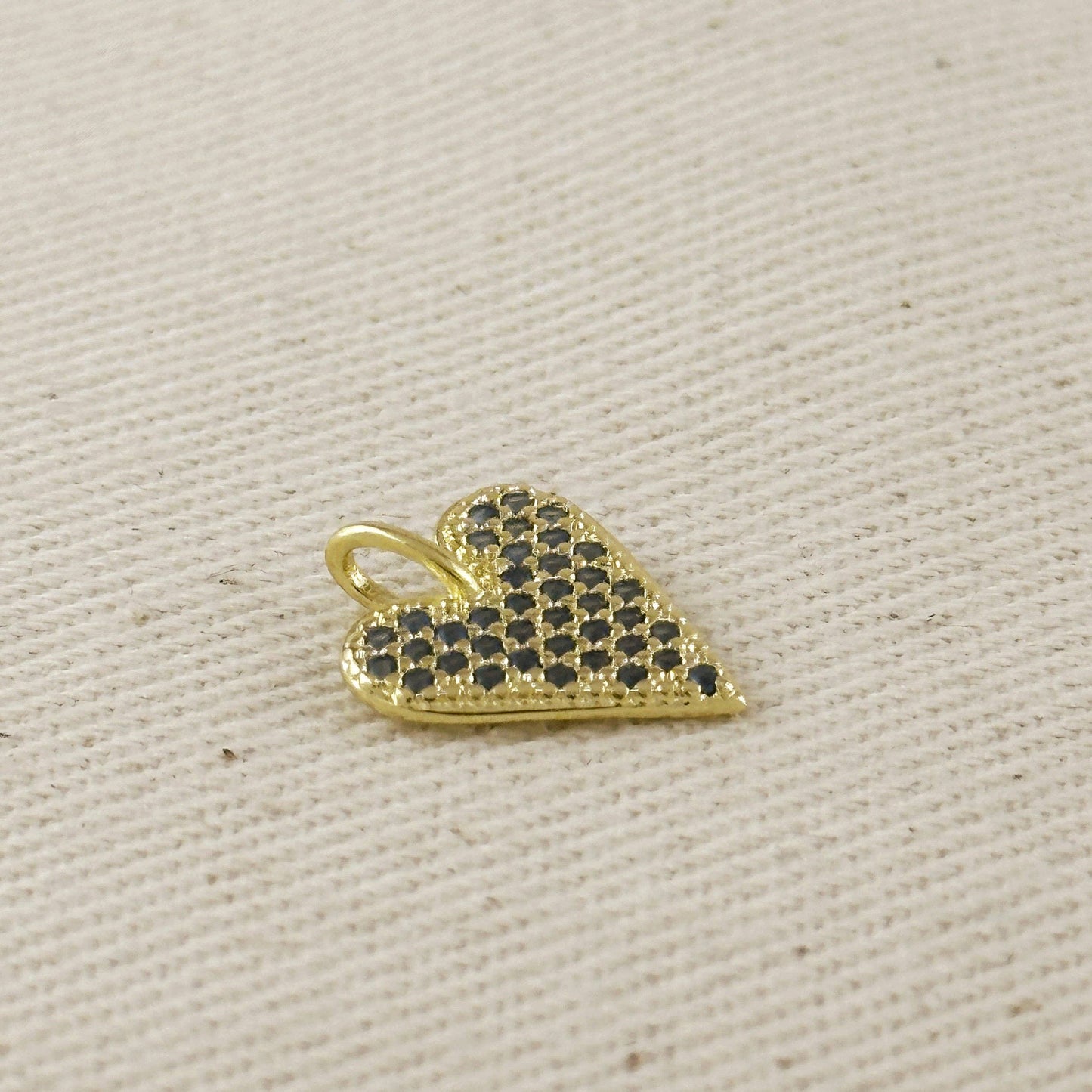 Pendentif cœur en or rempli 18K avec zircone cubique colorée