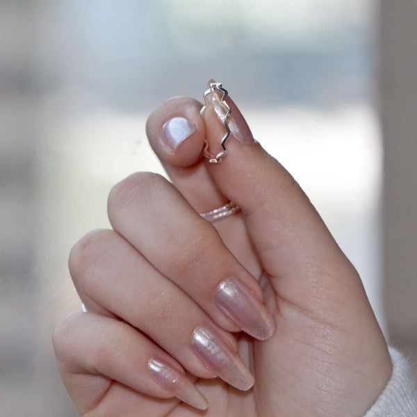 Bague ondulée argent