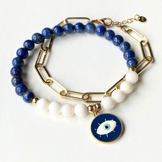 Bracelet oeil lapis-lazuli