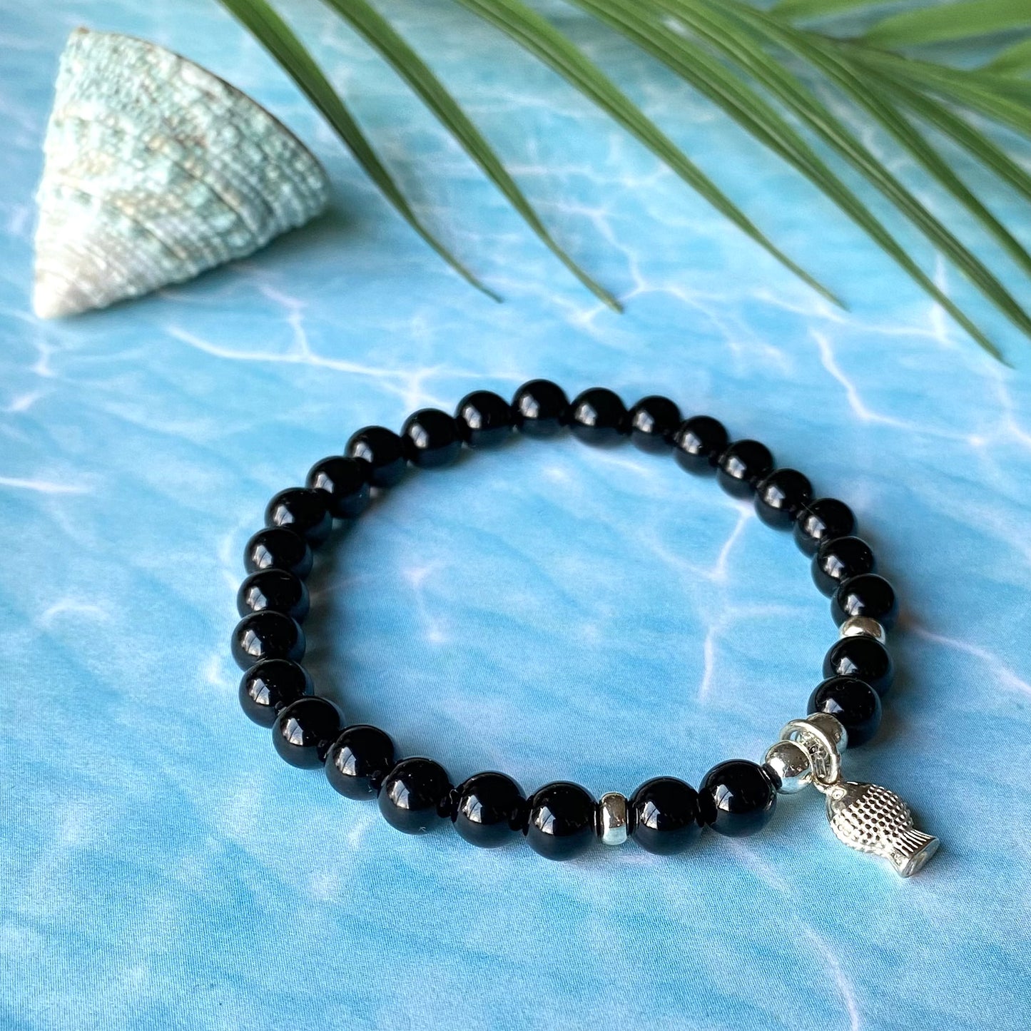 Bracelet onyx poisson